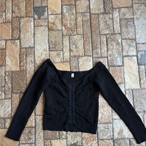 BP Nordstrom Black Ruched Women’s Long Sleeve